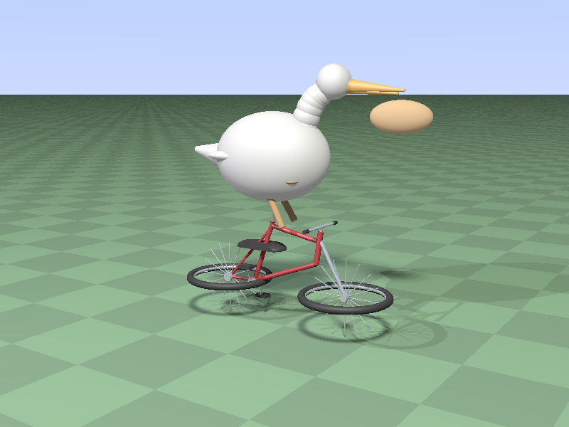 Claude Opus 4.5 · POV-Ray · 原作者 POV-Ray 渲染图