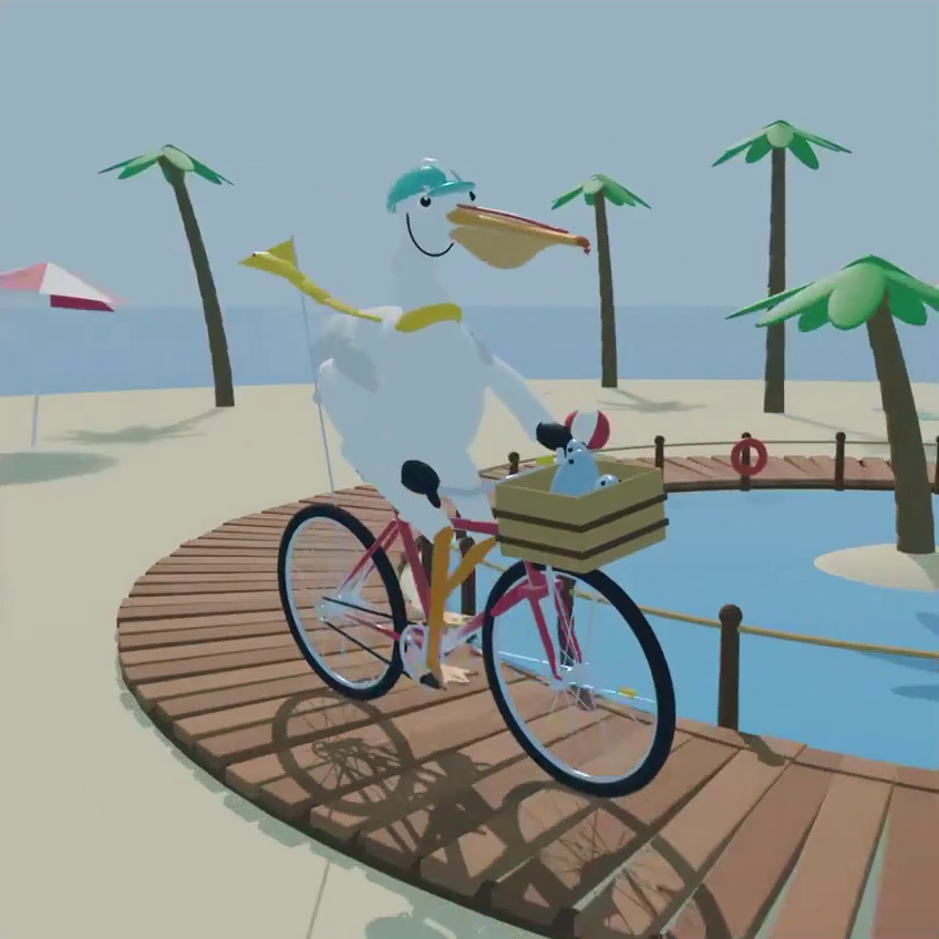 Opus 5.5 · EvoLink Blender cycling animation