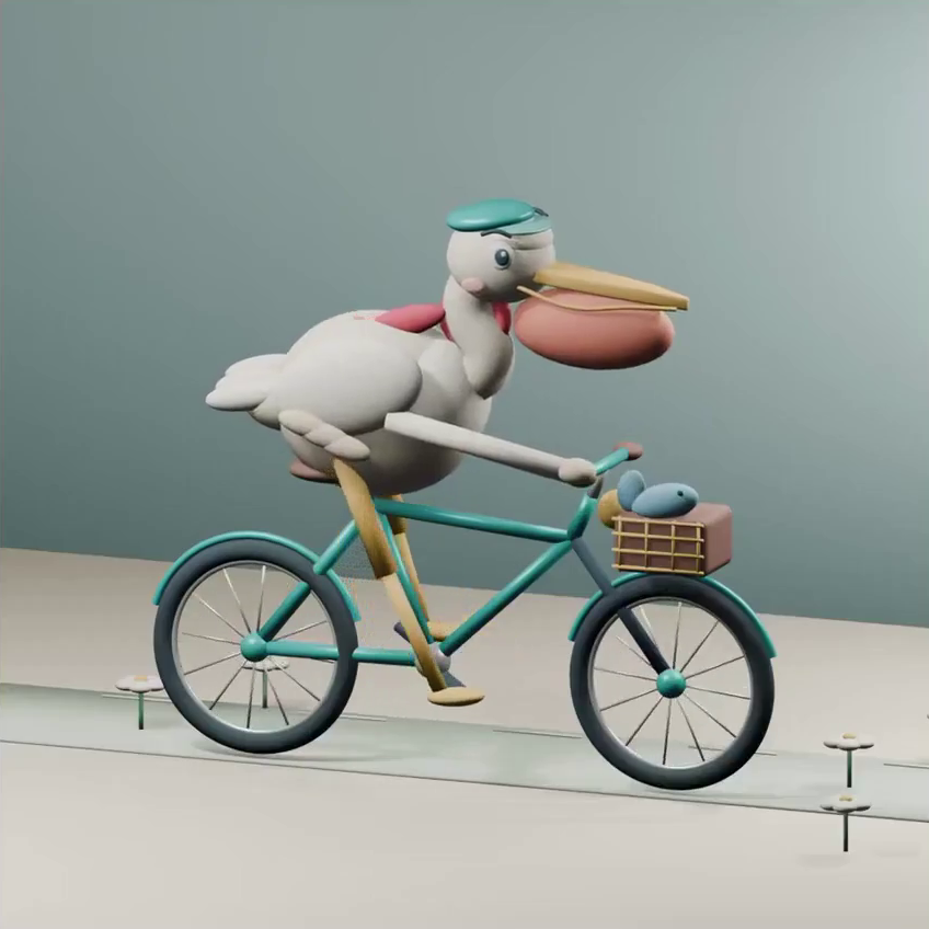 GPT-6 Sol · EvoLink Blender cycling animation