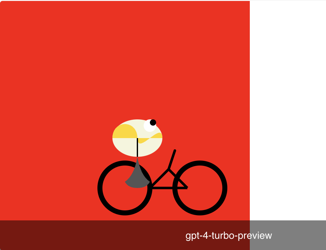 gpt-4-turbo-preview · 2025 年红底 SVG 实验 · 原作者公开单模型预览
