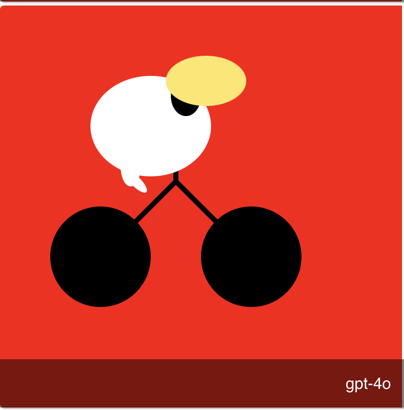 gpt-4o · 2025 年红底 SVG 实验 · 静态 SVG