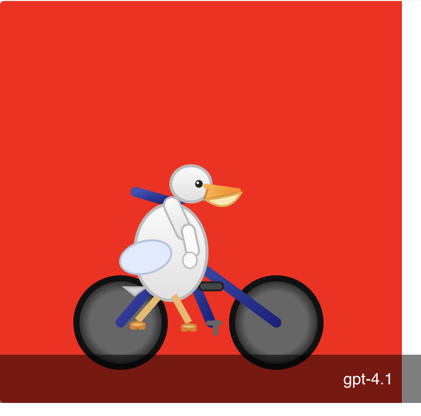 gpt-4.1 · 2025 年红底 SVG 实验 · 原作者公开单模型预览