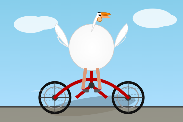 grok · 历史骑车鹈鹕 SVG 预览 · 原作者已公开的单作品预览