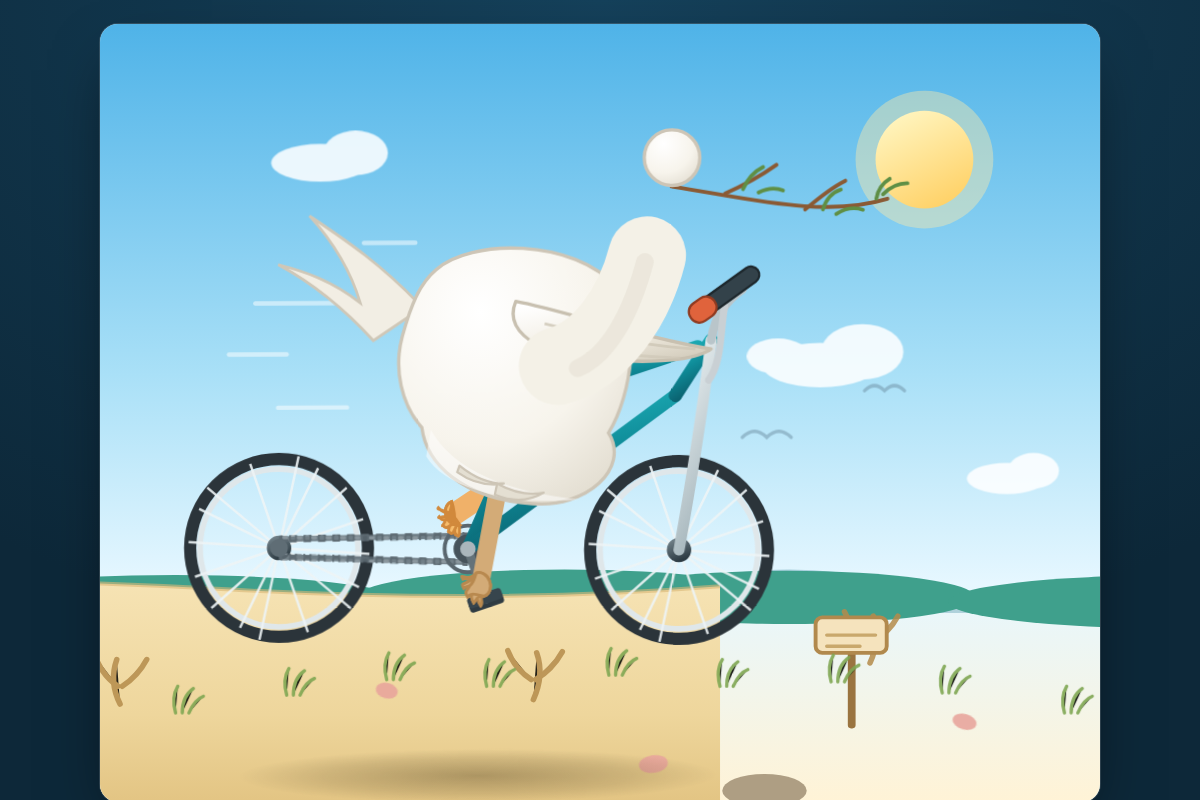 DeepSeek V4 Flash (High) · Pelican Riding a Bicycle HTML Animation · DeepSeek V4 Flash (High) · Rendered animation frame