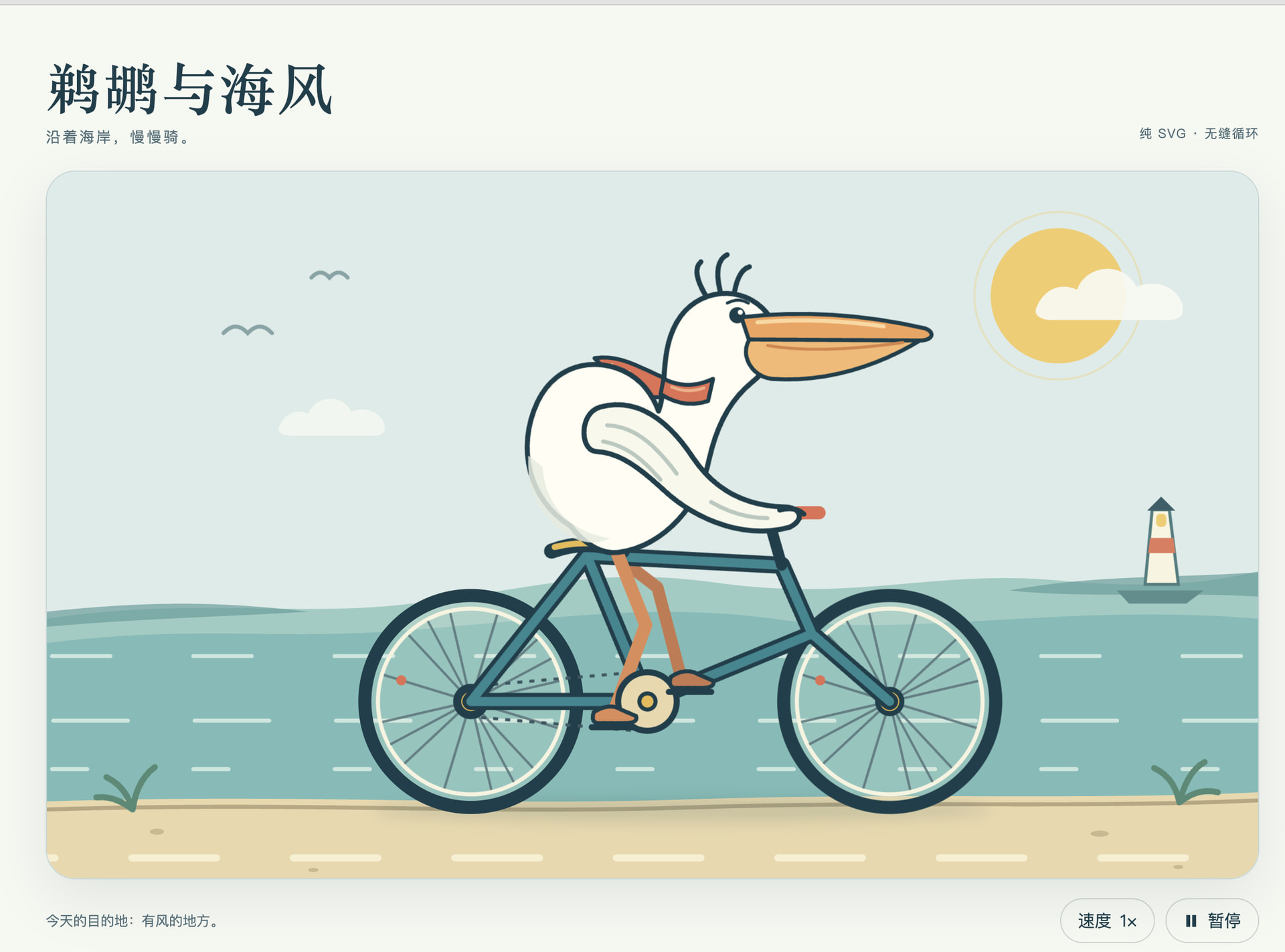 鹈鹕与海风 · 原始输出