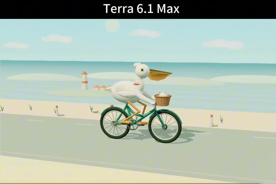 海边公路的 3D 鹈鹕骑车 · 已归档静态预览