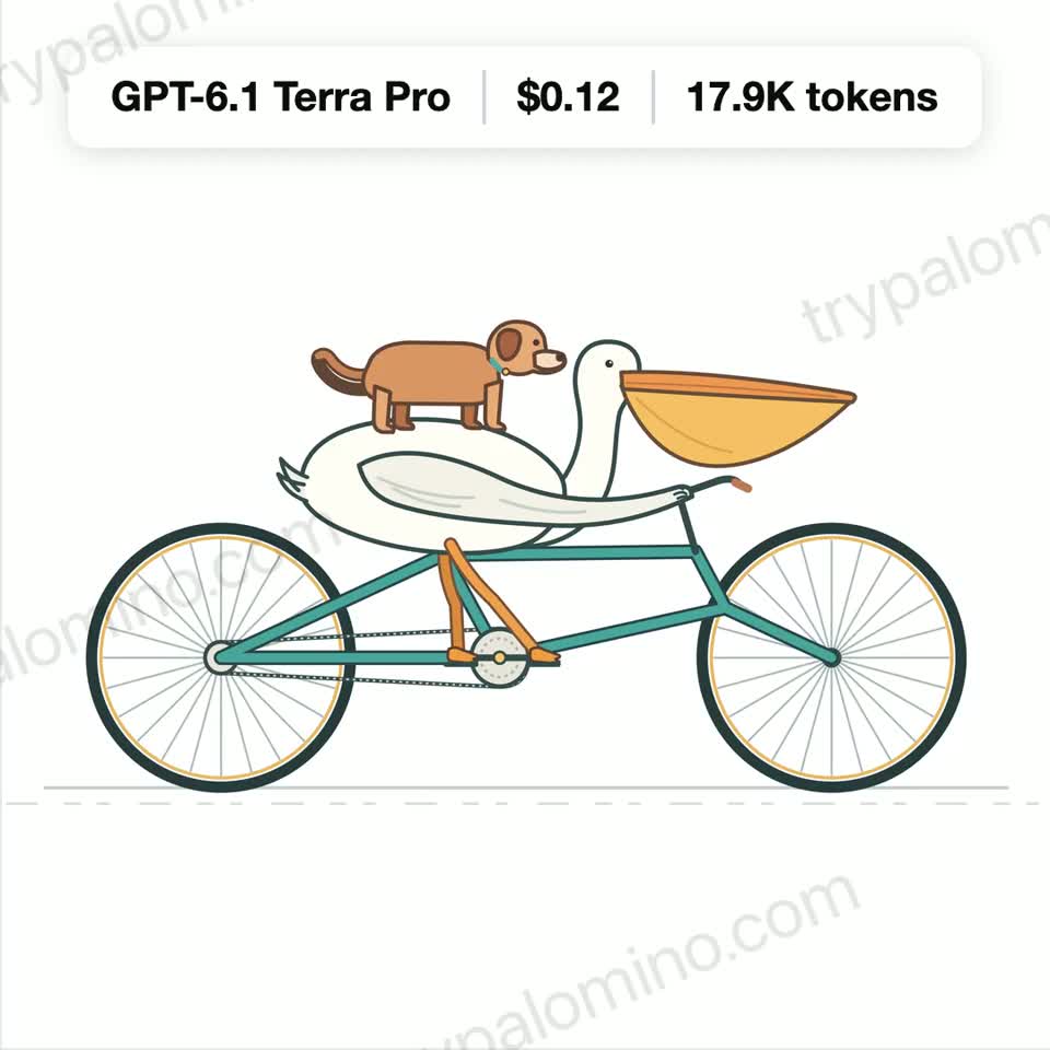 Pelican cycling with a dog passenger · Archived still preview