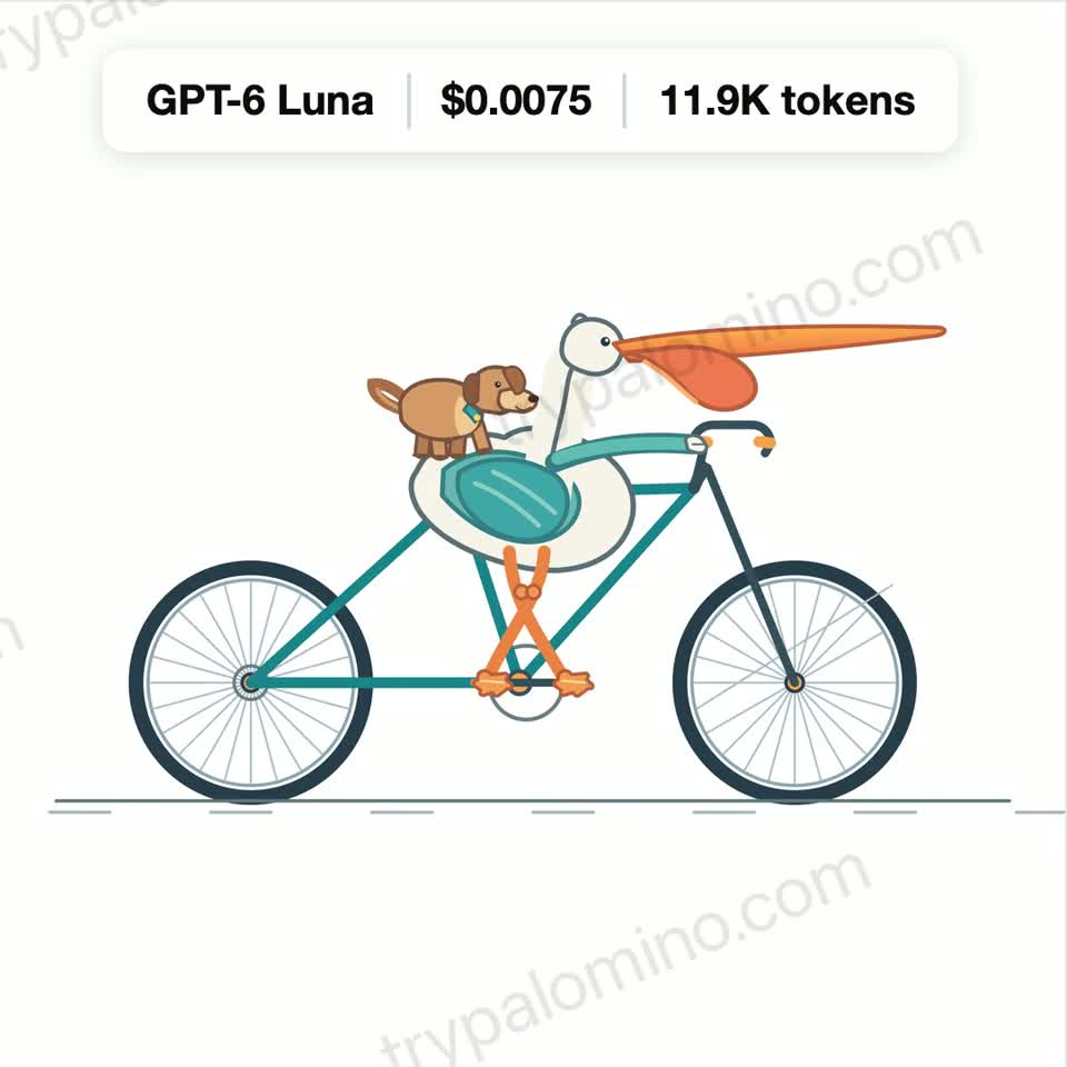Pelican cycling with a dog passenger · Archived still preview