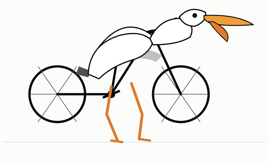 鹈鹕骑车的静态 SVG 预览 · 原始输出