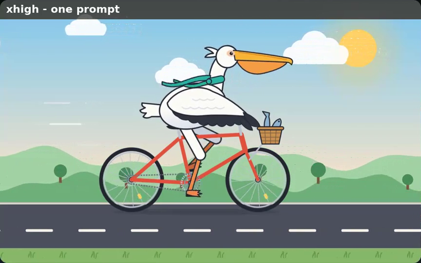Claude Opus 5.5 · xhigh original cycling animation · Frame from original media · 3.6 s