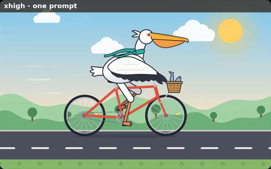 Claude Opus 5.5 · xhigh original cycling animation · Frame from original media · 4.8 s