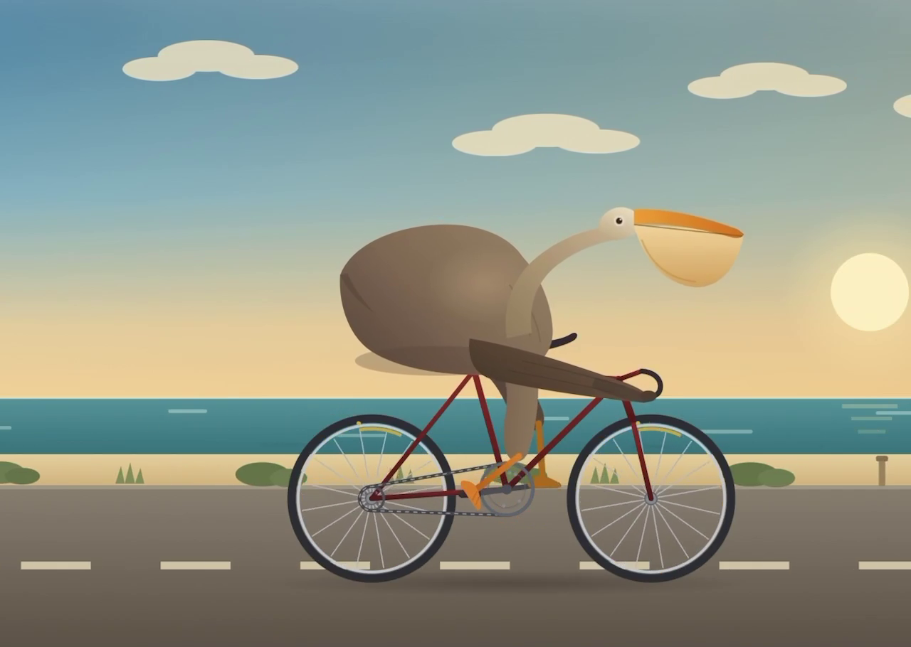 OrcaSAQ-2 27B · OrcaRouter cycling animation · Frame from original media · 7.941 s