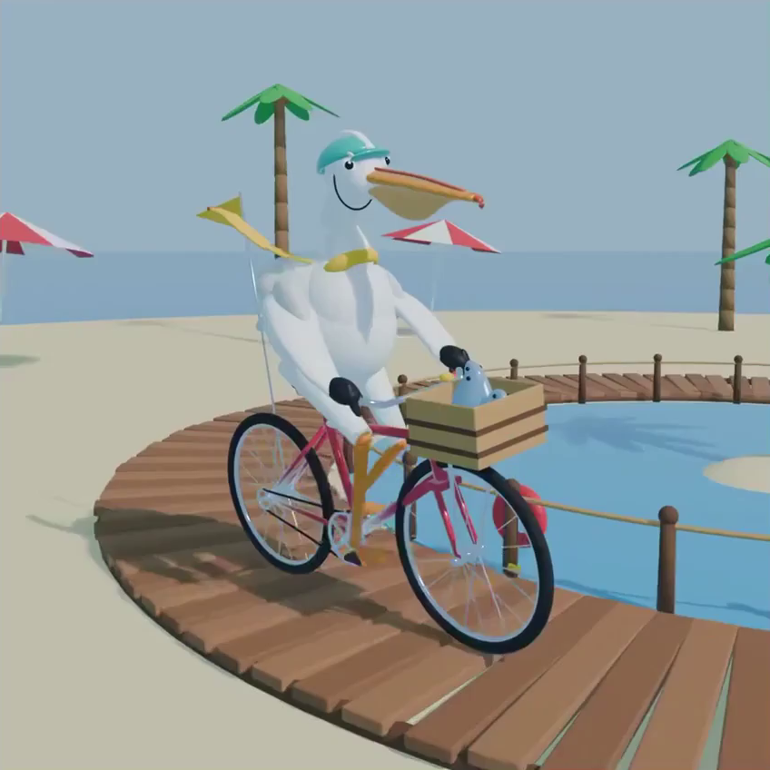 Opus 5.5 · EvoLink Blender cycling animation · Frame from original media · 3.0 s