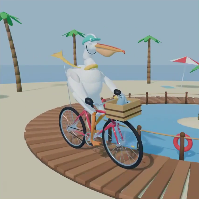 Opus 5.5 · EvoLink Blender cycling animation · Frame from original media · 4.0 s