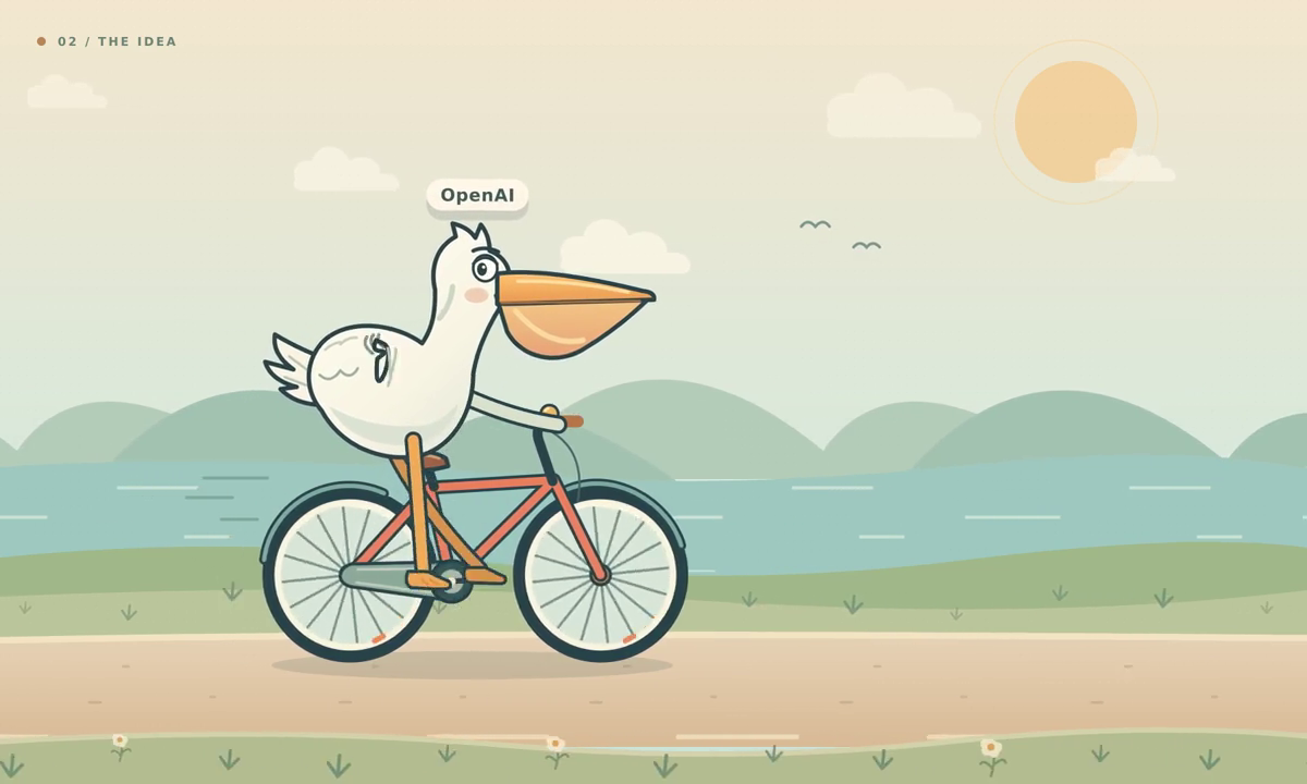 Astra · max stick-in-wheel pelican derivative animation · Frame from original media · 3.613 s