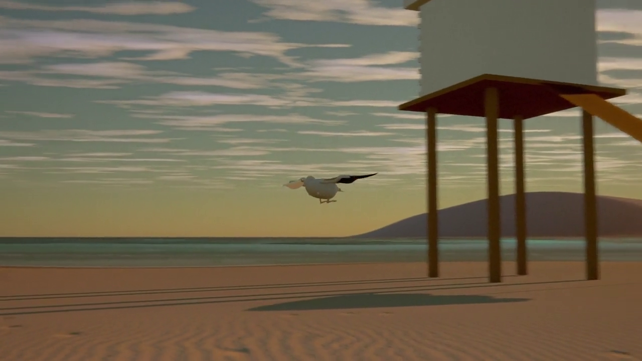 Opus 5.5 · From cycling to a pelican's day · Frame from original media · 19.353 s