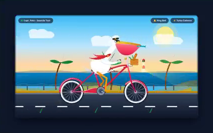 gemini-3.8-flash · high cycling run 1 animation · Frame from original media · 7.2 s