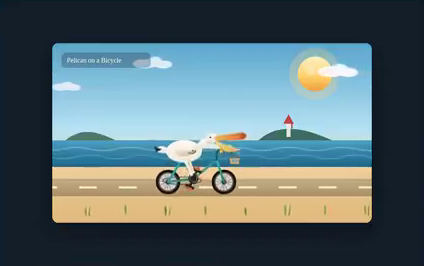 grok-4.6 · high cycling run 1 animation · Frame from original media · 4.8 s