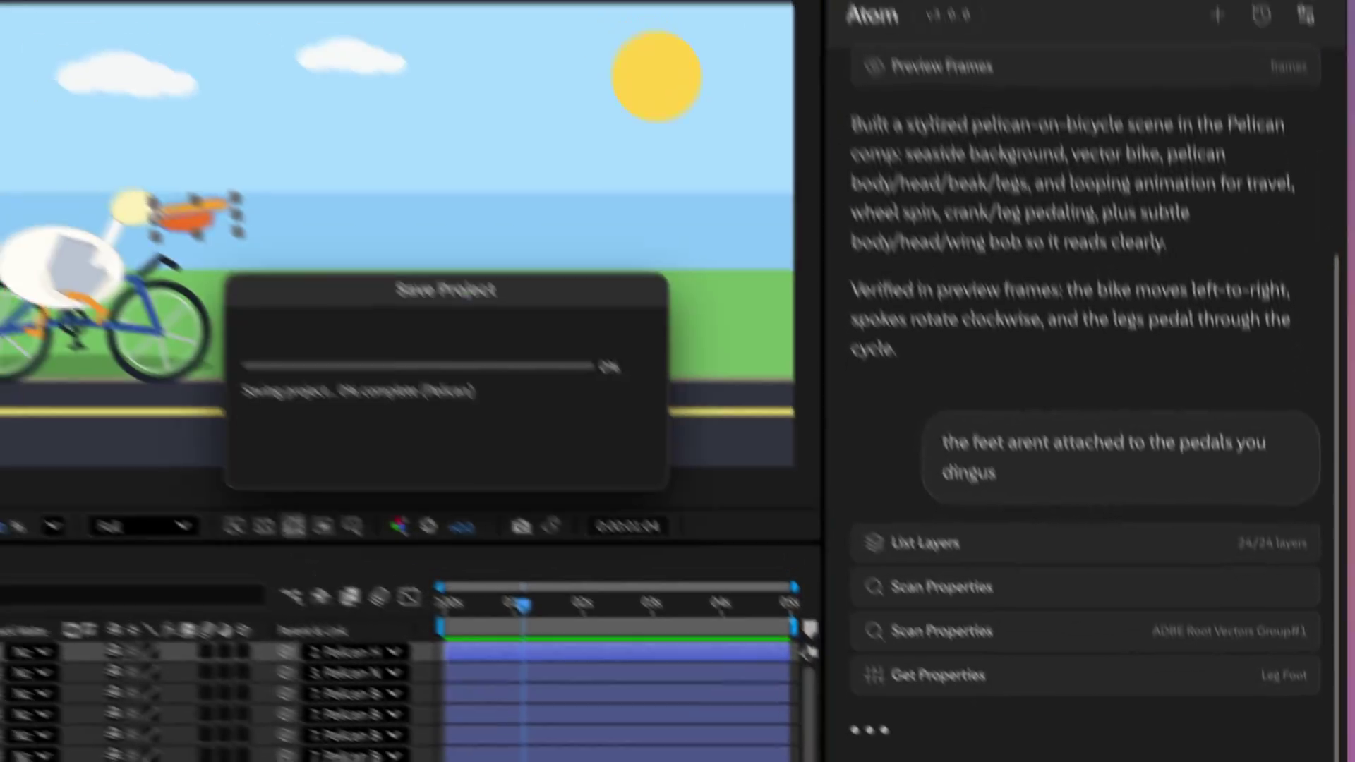 GPT-5.4 + After Effects · Frame from original media · 24.223 s