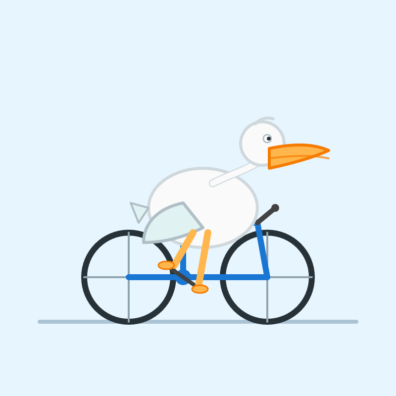 GPT-5.1 · This bicycle has four spokes per wheel, and the pelican is sitting more upright